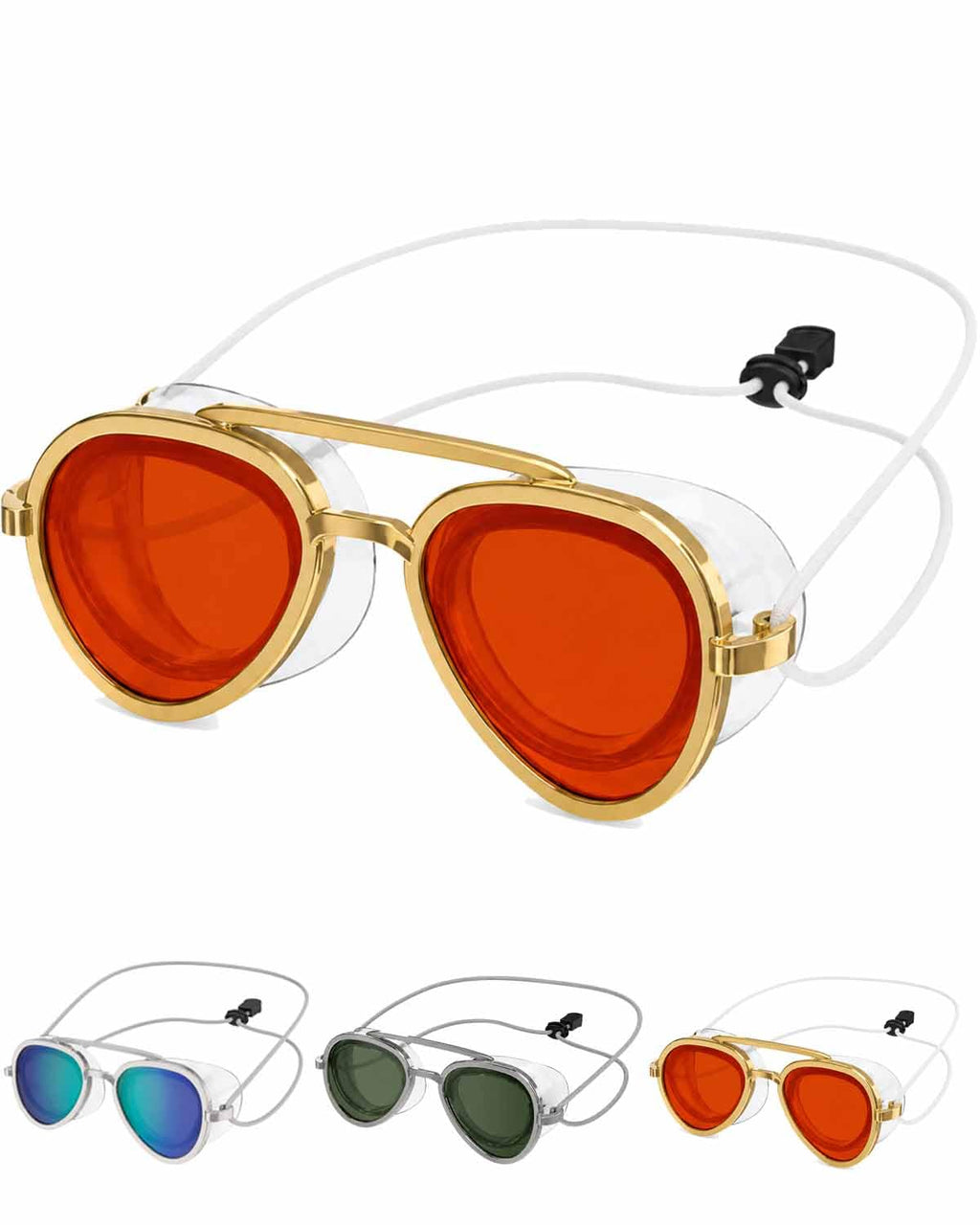 🍃180° Panoramic View Swimming Goggles, Anti-Fog UV Protection Mirrored Swim Goggles, Professional Racing Swim Glasses for Lap Training & Open Water