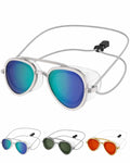 🍃180° Panoramic View Swimming Goggles, Anti-Fog UV Protection Mirrored Swim Goggles, Professional Racing Swim Glasses for Lap Training & Open Water